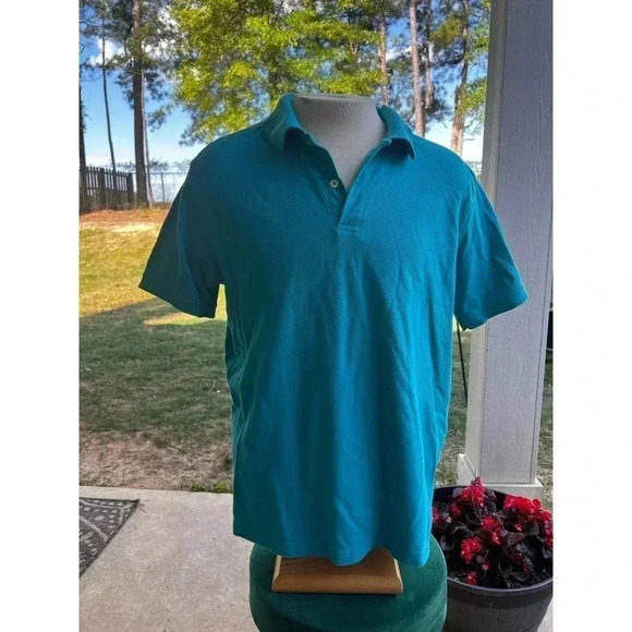 St. John’s bay turquoise polo size large - Picture 1 of 4